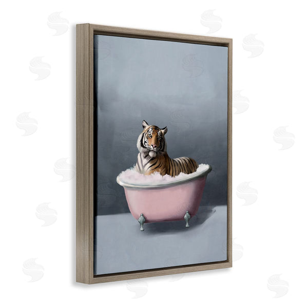 Stupell Industries Svetlana Aleynikova | Tiger In The Bathtub