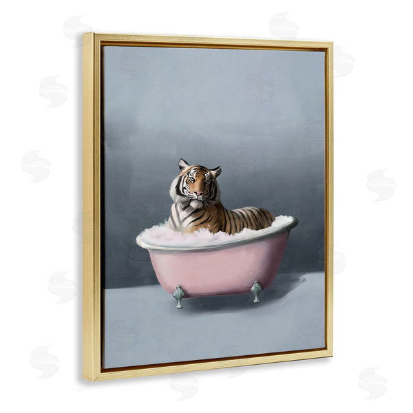 Stupell Industries Svetlana Aleynikova | Tiger In The Bathtub