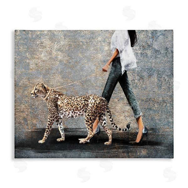 stupell industries Svetlana Aleynikova | Trendy Woman with Leopard