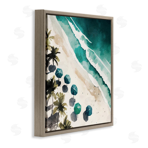 Stupell Industries Svetlana Aleynikova | Umbrella Lined Coast