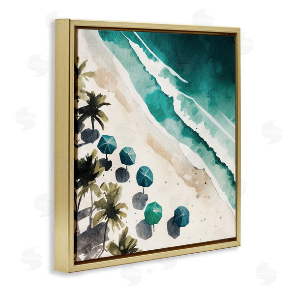 Stupell Industries Svetlana Aleynikova | Umbrella Lined Coast
