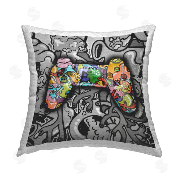 Stupell Industries Svetlana Aleynikova | Urban Patterned Controller Printed Throw Pillow