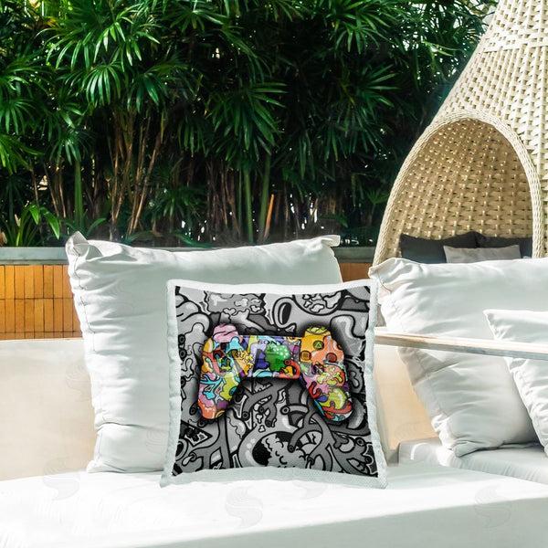 Stupell Industries Svetlana Aleynikova | Urban Patterned Controller Printed Throw Pillow