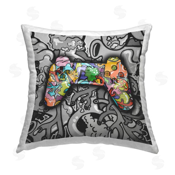 stupell industries Svetlana Aleynikova | Urban Patterned Controller Printed Throw Pillow