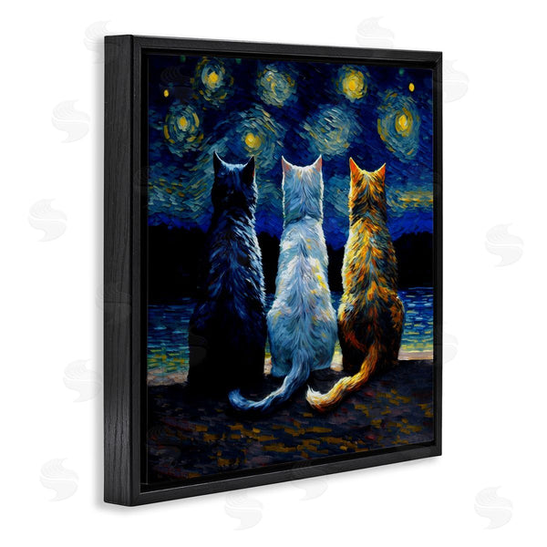 Stupell Industries Svetlana Aleynikova | Van Gogh Style Cats