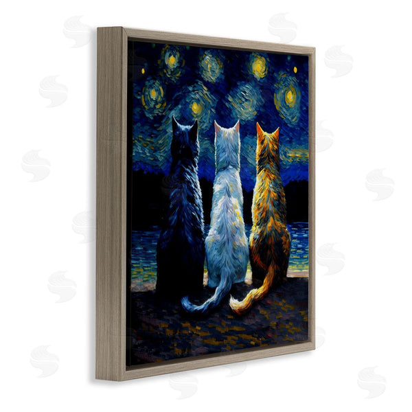 Stupell Industries Svetlana Aleynikova | Van Gogh Style Cats