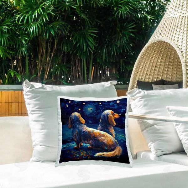 Stupell Industries Svetlana Aleynikova | Van Gogh Style Dogs Printed Throw Pillow