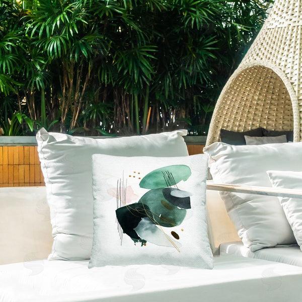 Stupell Industries Svetlana Aleynikova | Verdant Horizon Shapes Throw Pillow