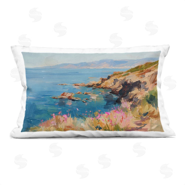 stupell industries Svetlana Aleynikova | Where Mountains Meet Sea Throw Pillow