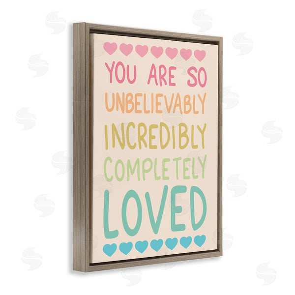 Stupell Industries Sweet Melody Designs | Completely Loved With Hearts