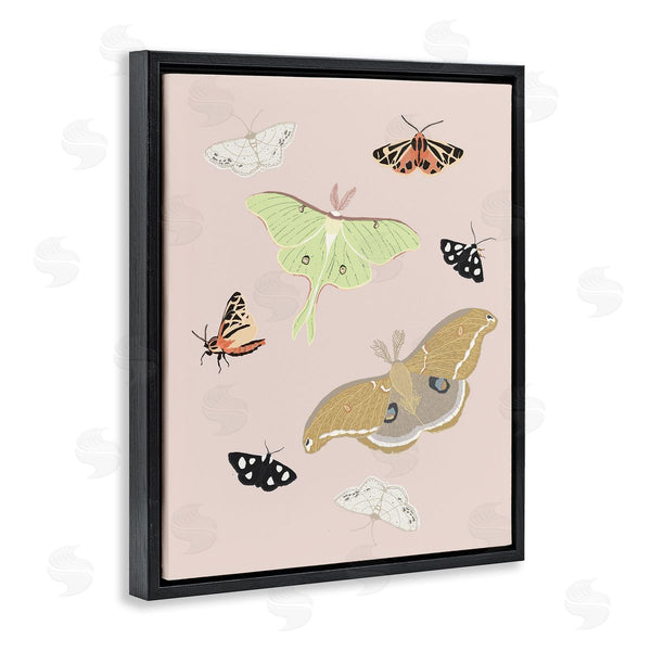 Stupell Industries Sweet Melody Designs | Moths & Butterflies On Pink Wall Art