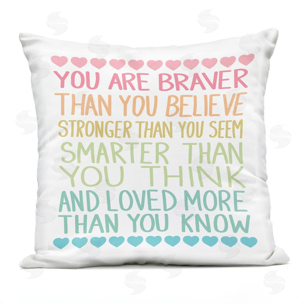 Stupell Industries Sweet Melody Designs | Rainbow Confidence Phrases Printed Throw Pillow