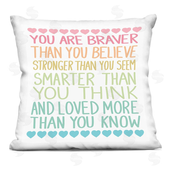 stupell industries Sweet Melody Designs | Rainbow Confidence Phrases Printed Throw Pillow