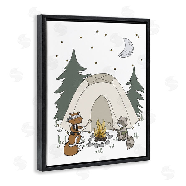 Stupell Industries Sweet Melody Designs | Woodland Animals Camping Nature Tent Roasting Marshmallows Wall Art