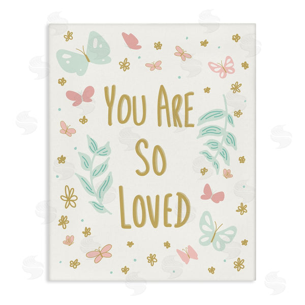 stupell industries Sweet Melody Designs | You Are So Loved Varied Botanicals Butterflies Motif Wall Art