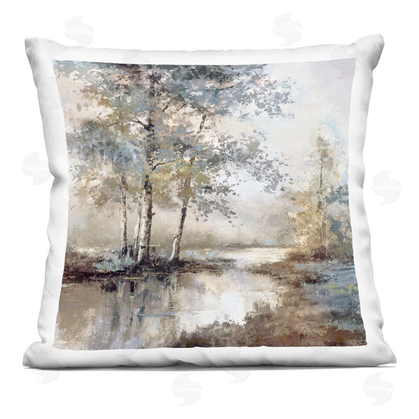 stupell industries T.C. Chiu | Meandering River Landscape Printed Throw Pillow