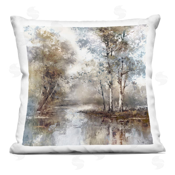 stupell industries T.C. Chiu | Meandering River Scene Printed Throw Pillow