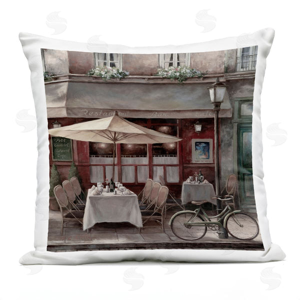 Stupell Industries T.C. Chiu | Outside Dining Bistro Printed Throw Pillow