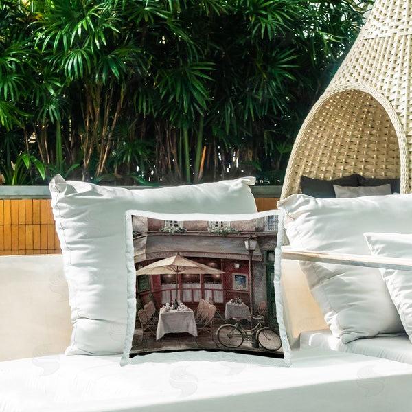 Stupell Industries T.C. Chiu | Outside Dining Bistro Printed Throw Pillow