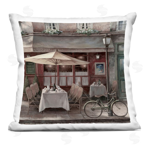stupell industries T.C. Chiu | Outside Dining Bistro Printed Throw Pillow