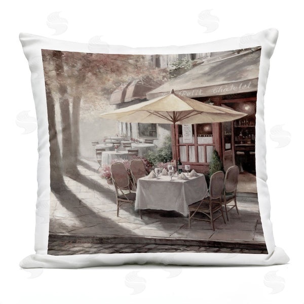 Stupell Industries T.C. Chiu | Warm Sunlit Bistro Printed Throw Pillow
