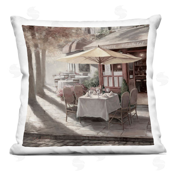 stupell industries T.C. Chiu | Warm Sunlit Bistro Printed Throw Pillow