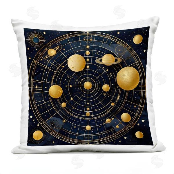 Stupell Industries Tabz Jones | Astral Planets In Solar System Printed Throw Pillow