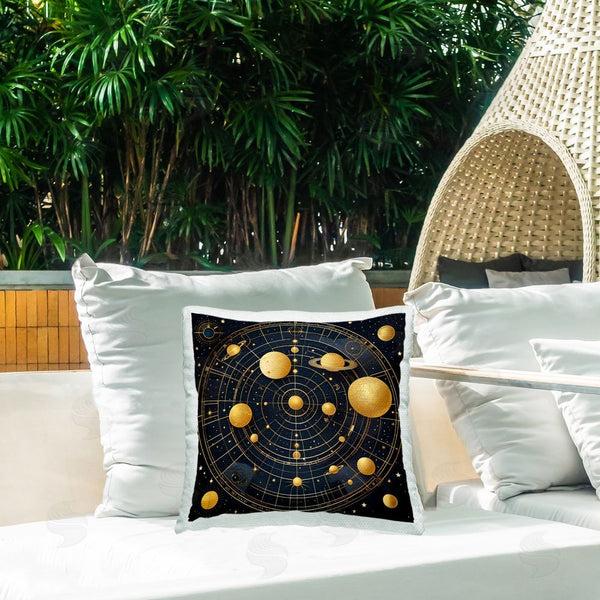 Stupell Industries Tabz Jones | Astral Planets In Solar System Printed Throw Pillow