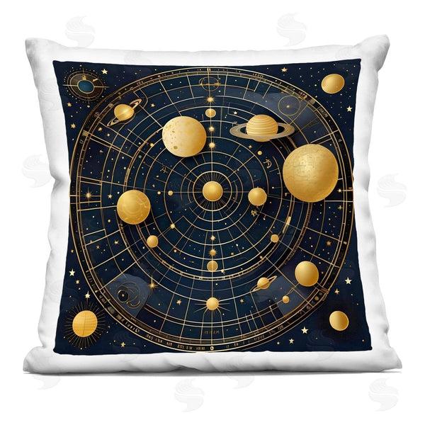 stupell industries Tabz Jones | Astral Planets in Solar System Printed Throw Pillow