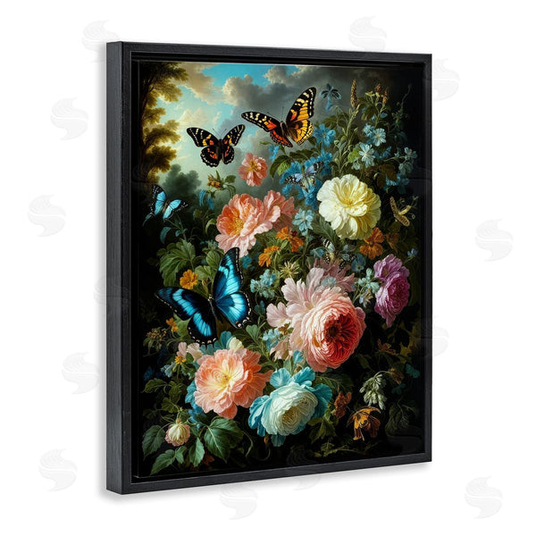 Stupell Industries Tabz Jones | Blooming Roses & Monarch Butterflies