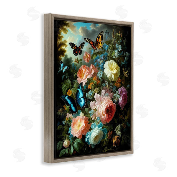 Stupell Industries Tabz Jones | Blooming Roses & Monarch Butterflies