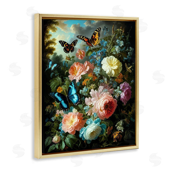 Stupell Industries Tabz Jones | Blooming Roses & Monarch Butterflies