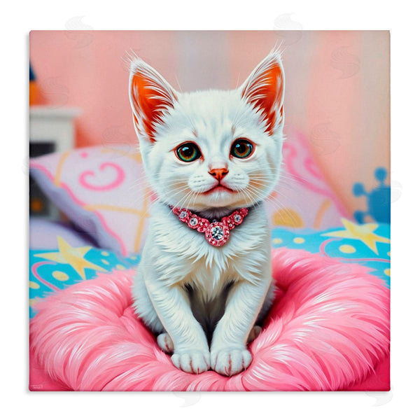 stupell industries Tabz Jones | Diamonds & Cuddles Kitten