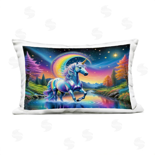 Stupell Industries Tabz Jones | Rainbow Prism Unicorn Throw Pillow
