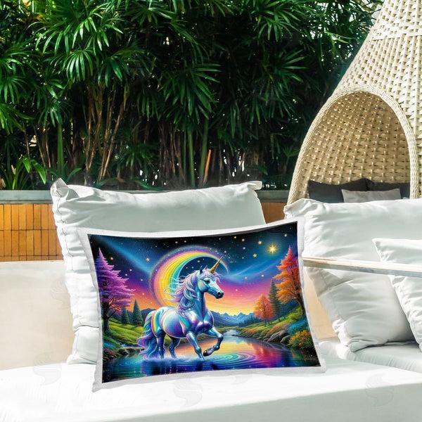 Stupell Industries Tabz Jones | Rainbow Prism Unicorn Throw Pillow