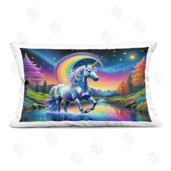 stupell industries Tabz Jones | Rainbow Prism Unicorn Throw Pillow