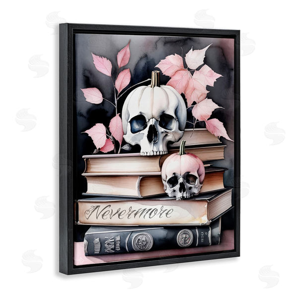 Stupell Industries Tabz Jones | Spooky Skull Book Stack