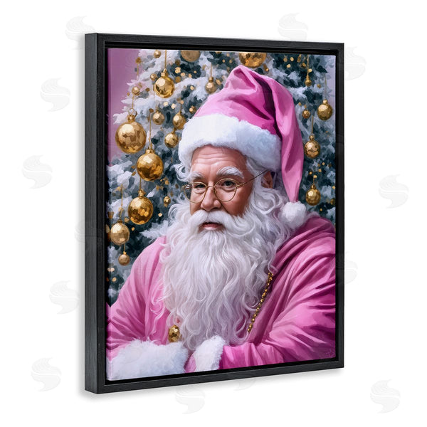 Stupell Industries Tabz Jones | Traditional Santa In Pink