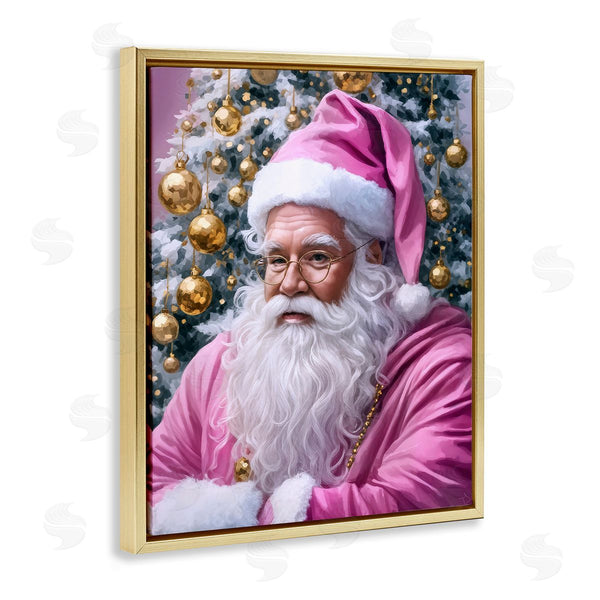 Stupell Industries Tabz Jones | Traditional Santa In Pink