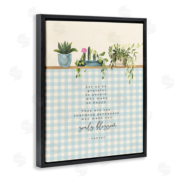 Stupell Industries Tammy Apple | Let Us Be Grateful Phrase Gardening Bloom Metaphor Wall Art