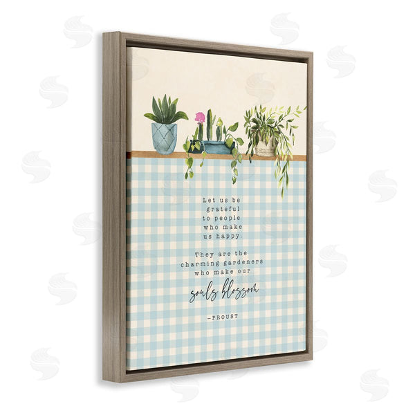 Stupell Industries Tammy Apple | Let Us Be Grateful Phrase Gardening Bloom Metaphor Wall Art