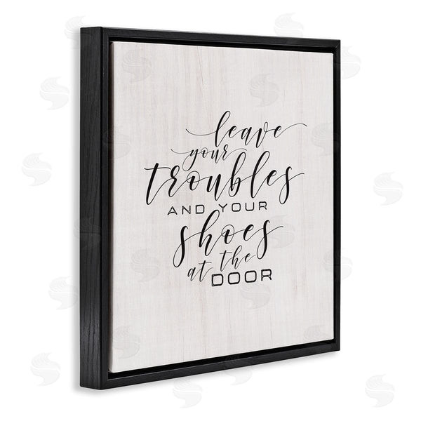 Stupell Industries Tammy Apple | Troubles & Shoes At Door