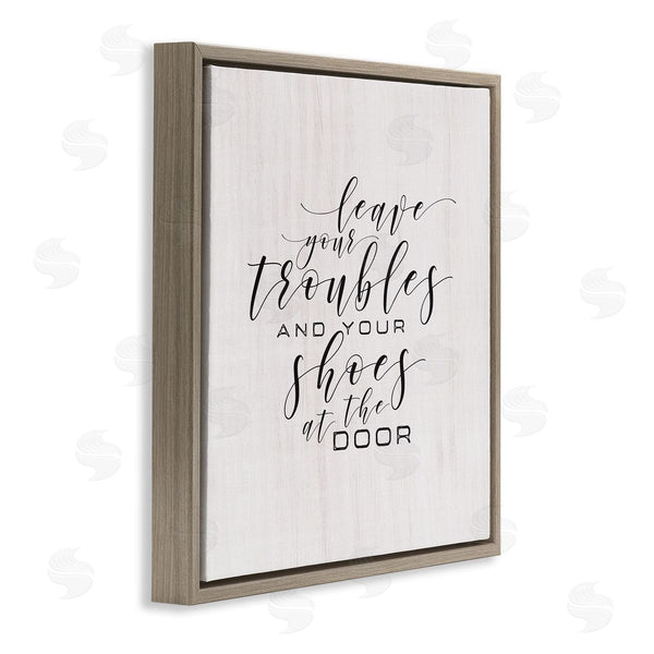 Stupell Industries Tammy Apple | Troubles & Shoes At Door