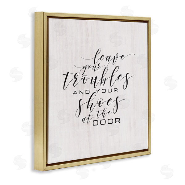 Stupell Industries Tammy Apple | Troubles & Shoes At Door
