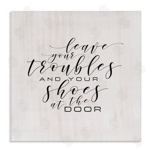 stupell industries Tammy Apple | Troubles & Shoes at Door