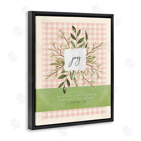 Stupell Industries Tammy Apple | Truly Glad There's Joy Ahead Proverb Peter 1:6 Wall Art