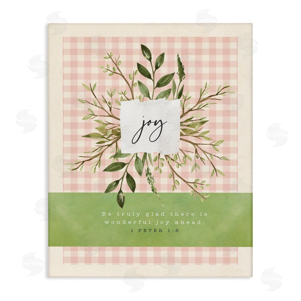 stupell industries Tammy Apple | Truly Glad There's Joy Ahead Proverb Peter 1:6 Wall Art