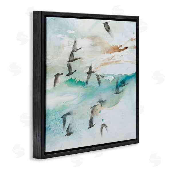Stupell Industries Tara Leaver | Contemporary Bird Wings Flapping Speckled Watercolor Detail Wall Art