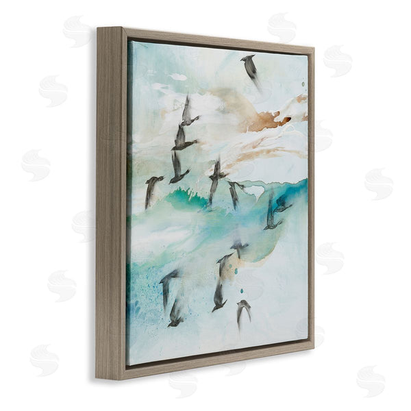 Stupell Industries Tara Leaver | Contemporary Bird Wings Flapping Speckled Watercolor Detail Wall Art