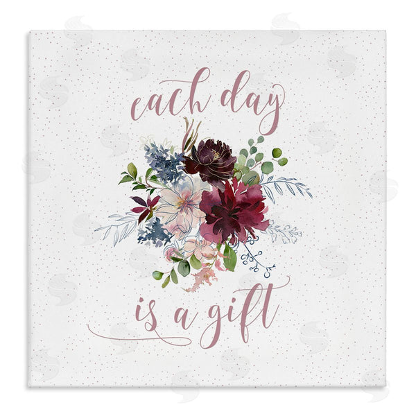 stupell industries Tara Moss | Each Day Gift Calligraphy Quote Minimal Floral Pattern Wall Art